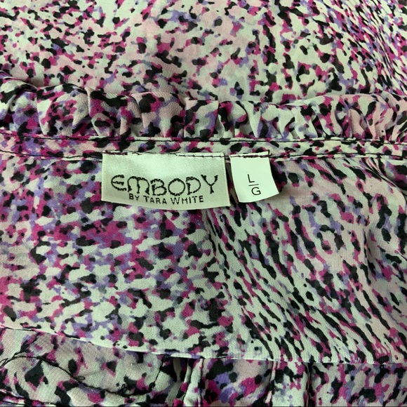 Large EMBODY Dress Upcycled Flared Boho Purple - Picture 7 of 9